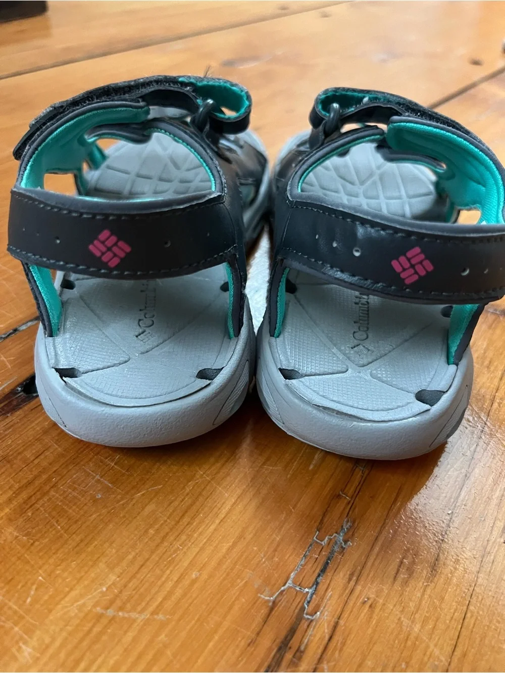 Columbia Kids Teal and Gray Sandals